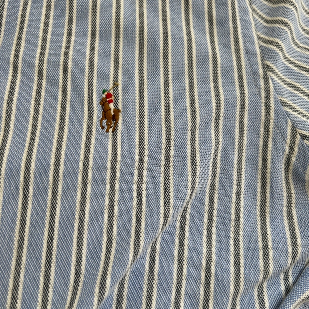 Polo men’s  baggy boyfriend look shirt long sleeve striped cotton oxford